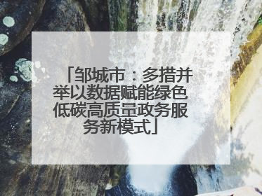 邹城市：多措并举以数据赋能绿色低碳高质量政务服务新模式