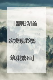 鄱阳湖首次发现彩鹮筑巢繁殖