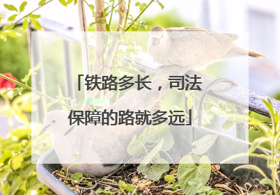 铁路多长，司法保障的路就多远