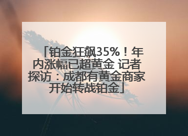 铂金狂飙35%！年内涨幅已超黄金 记者探访：成都有黄金商家开始转战铂金