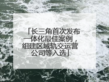 长三角首次发布一体化最佳案例，组建区域轨交运营公司等入选