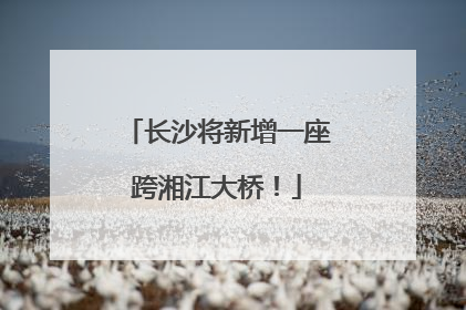 长沙将新增一座跨湘江大桥！