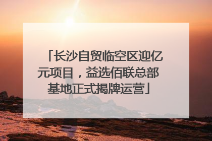 长沙自贸临空区迎亿元项目，益选佰联总部基地正式揭牌运营