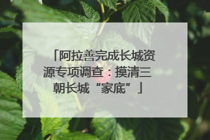 阿拉善完成长城资源专项调查：摸清三朝长城“家底”