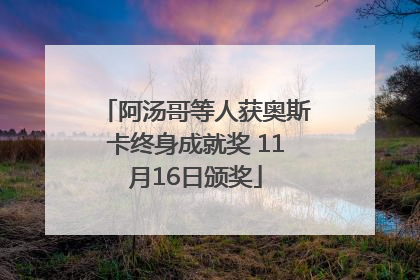 阿汤哥等人获奥斯卡终身成就奖 11月16日颁奖