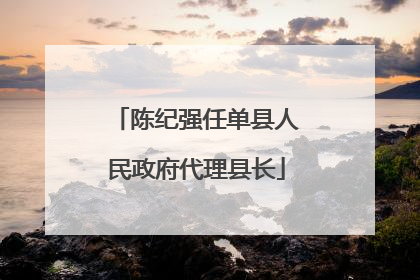 陈纪强任单县人民政府代理县长