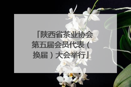 陕西省茶业协会第五届会员代表（换届）大会举行