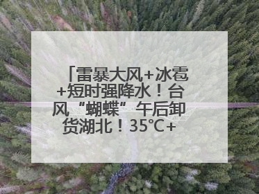 雷暴大风+冰雹+短时强降水！台风“蝴蝶”午后卸货湖北！35℃+又火速上线