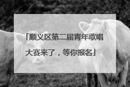 顺义区第二届青年歌唱大赛来了，等你报名