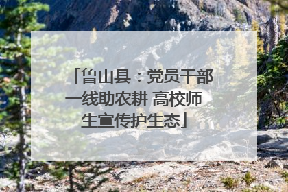鲁山县：党员干部一线助农耕 高校师生宣传护生态