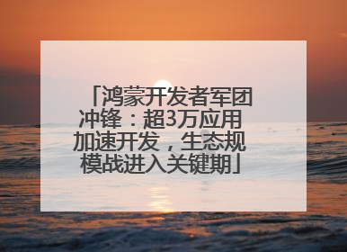 鸿蒙开发者军团冲锋：超3万应用加速开发，生态规模战进入关键期
