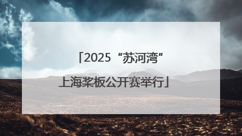 2025“苏河湾”上海桨板公开赛举行