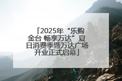 2025年“乐购金台 畅享万达”夏日消费季暨万达广场开业正式启幕