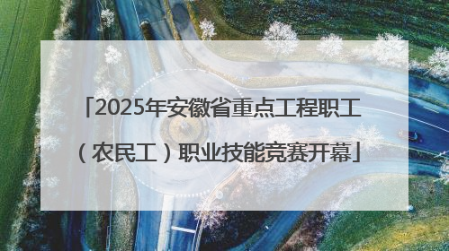 2025年安徽省重点工程职工（农民工）职业技能竞赛开幕