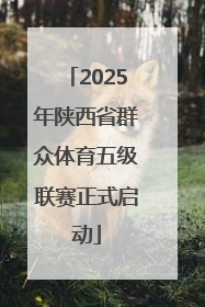 2025年陕西省群众体育五级联赛正式启动