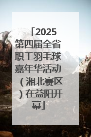 2025第四届全省职工羽毛球嘉年华活动（湘北赛区）在益阳开幕