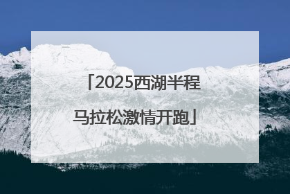 2025西湖半程马拉松激情开跑