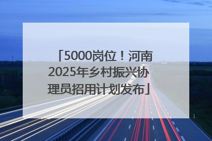 5000岗位！河南2025年乡村振兴协理员招用计划发布