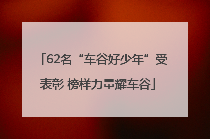 62名“车谷好少年”受表彰 榜样力量耀车谷