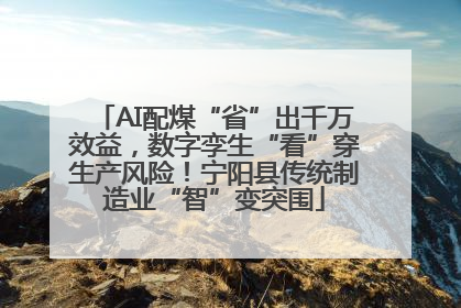AI配煤“省”出千万效益，数字孪生“看”穿生产风险！宁阳县传统制造业“智”变突围