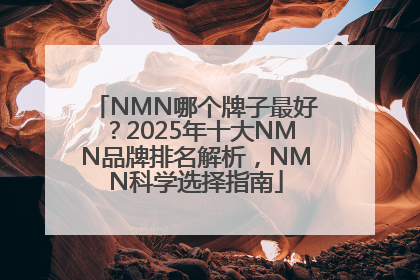 NMN哪个牌子最好？2025年十大NMN品牌排名解析，NMN科学选择指南