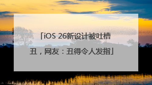 iOS 26新设计被吐槽丑，网友：丑得令人发指